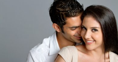 Young happy multiracial couple in love